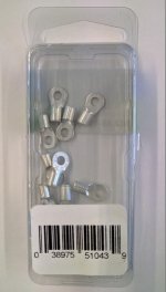 Ring Terminal Non-Insulated 16-14Awg #4 Stud (15Pk)