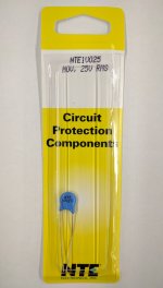 NTE1V025 MOV 25V RMS, 8.5mm, 1.7 Joules, ITM=250A, VCL=80V
