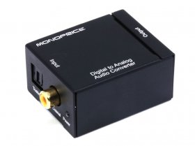 Optical/Digital Coaxial to Analog L/R RCA Converter