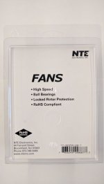 92x92x25mm 120VAC Fan Ball Bearing, .110" Terminals