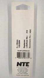 0.375 Amp (375mA) 3AB Ceramic Fuse (5Pk) Fast Acting 6x30mm