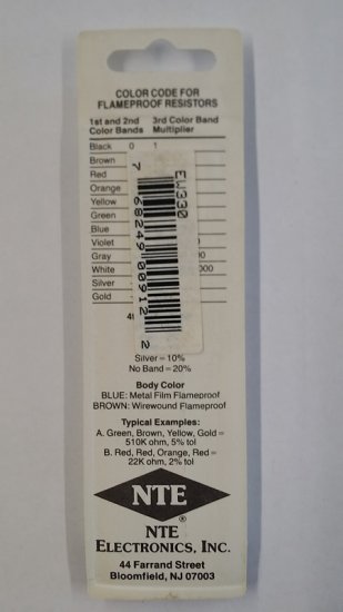 30K Ohm, 1/8W, 2% Metal Film Flameproof Resistor (6Pk)