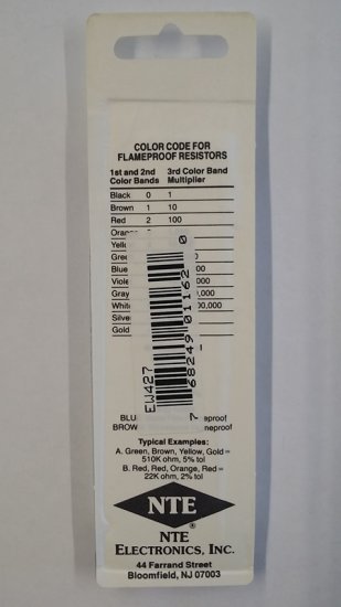 270K Ohm, 1/8W, 2% Metal Film Flameproof Resistor (6Pk)