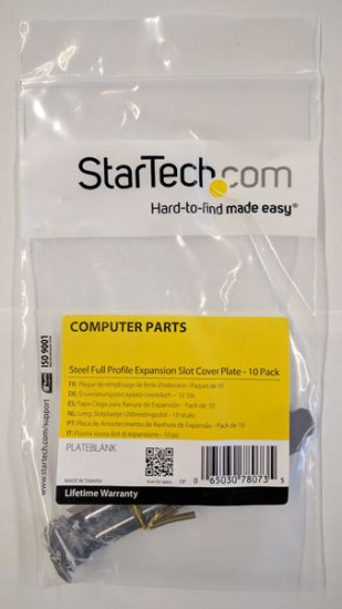 Steel Full Profile Expansion Slot Cover Plate - 10 Pack