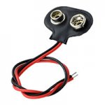 9V Battery Snap (Economy) Vinyl, 5.9" Leads on Side