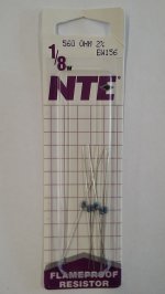 560 Ohm, 1/8W, 2% Metal Film Flameproof Resistor (6Pk)