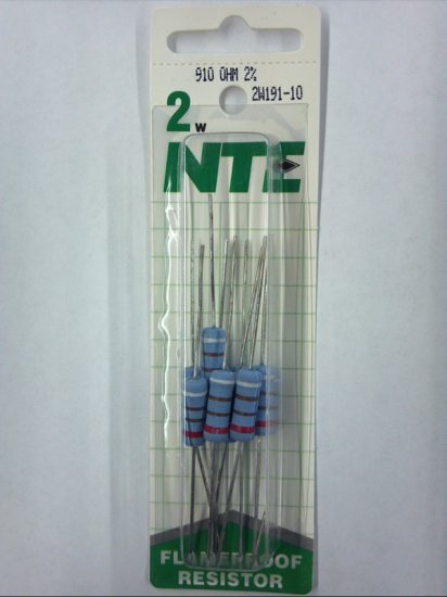 910 Ohm 2 Watt Metal Oxide Film Resistor (10Pk) 2% Tolerance