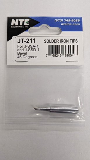 ECG JT-211 Soldering Tip J-SSA-1/J-SSD-1/2/3. Bevel 45°