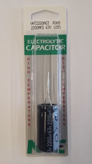 2,200uf 63V 105°C Radial Lead Electrolytic Capacitor