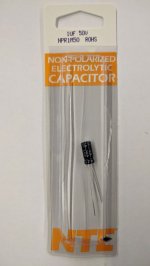 1uf 50V Non-Polar Radial Lead Electrolytic Capacitor