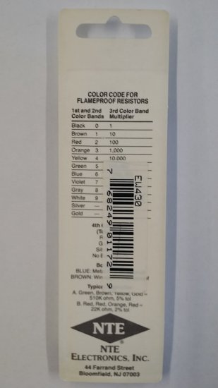 300K Ohm, 1/8W, 2% Metal Film Flameproof Resistor (6Pk)