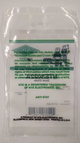 NTE5022A Zener Diode 13.0V 1/2W, DO35