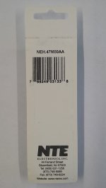 0.47uf 50V Axial Lead Electrolytic Capacitor