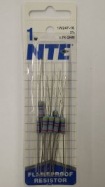 4.7K Ohm 1 Watt Metal Oxide Film Resistor (10Pk) 2% Tolerance