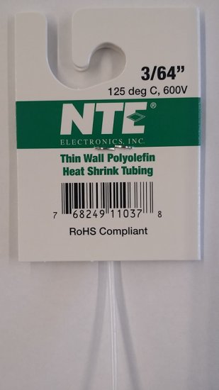 3/64" Clear 48" Thin Wall 2:1 Polyolefin Heat Shrink Tubing