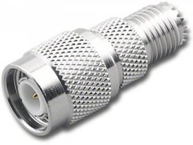 Mini-UHF Jack to TNC Plug Adapter