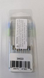 3 Amp 3AG Glass Fuse (5Pk) Fast Acting 1/4"x1-1/4"