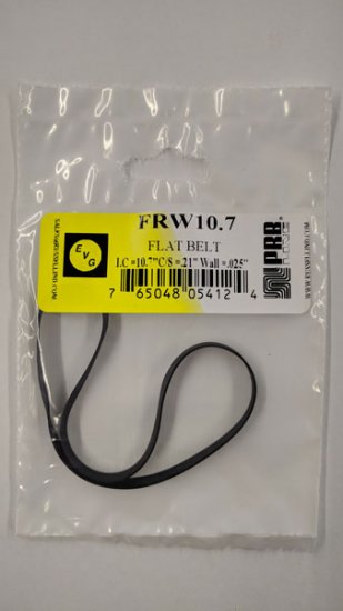 FRW10.7 Flat Rubber Belt 10.7\" IC, .21\" CS, .025\" Wall Thickness