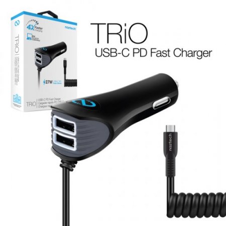 Naztech N420 TRiO USB-C PD 27W + 5.4A Car Charger