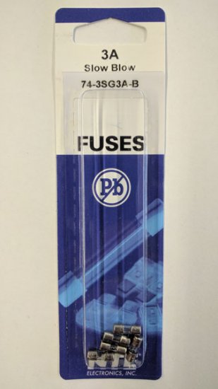 3 Amp Micro Cartridge Fuse (5Pk) Slow Blow 3.6x10mm