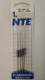 130 Ohm 1 Watt Metal Oxide Film Resistor (4Pk) 2% Tolerance