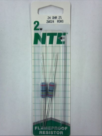 24 Ohm 2 Watt Metal Oxide Film Resistor (2Pk) 2% Tolerance