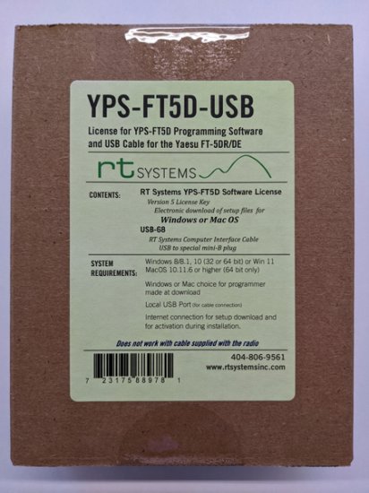 YPS-FT5D-USB Programming Software/USB-68 Cable Yaesu FT-5D