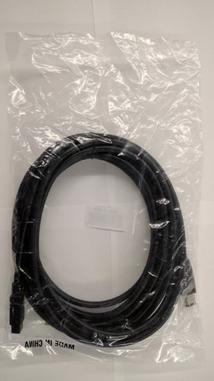 15Ft Black Bilingual FireWire Cable 9P(800)M-6P(400)M
