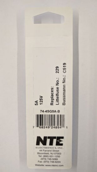 5 Amp (2AG) 4.5x15mm Fuse (5Pk) Slow Blow