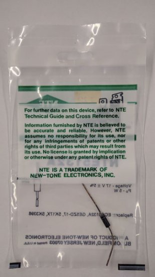 NTE5132A Zener Diode 17.0V 5W Axial Leaded
