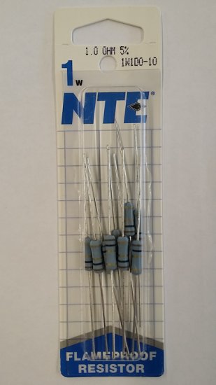 1.0 Ohm 1 Watt Metal Oxide Film Resistor (10Pk) 5% Tolerance