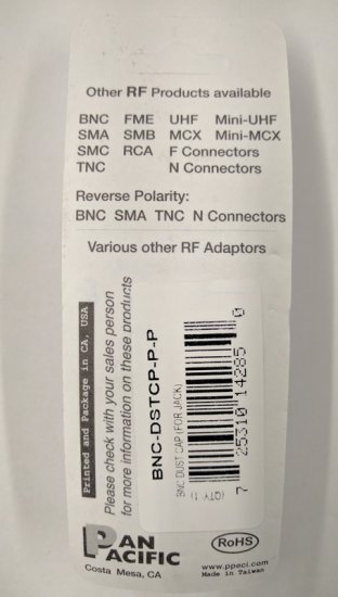 Dust Cap For BNC Jack