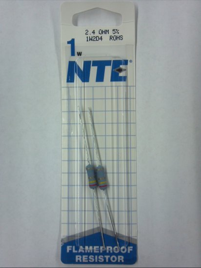 2.4 Ohm 1 Watt Metal Oxide Film Resistor (2Pk) 5% Tolerance