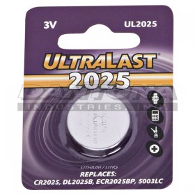 CR2025 Ultralast 3V Lithium Coin Cell Battery