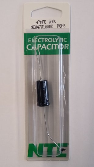 47uf 100V Axial Lead Electrolytic Capacitor