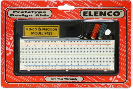 830 Tie Point Breadboard w/3 Binding Posts