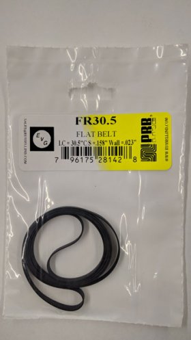 FR30.5 Flat Rubber Belt 30.5" IC, .158" CS, .023" Wall Thickness