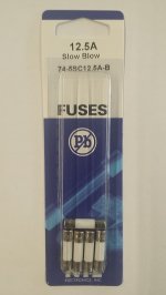 12.5 Amp (S505) Ceramic Fuse (5Pk) Slow Blow 5x20mm