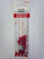 Pin Terminal Insulated Vinyl (PVC) 22-18Awg 0.075" (10Pk)