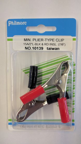 Miniature Automotive Plier-Type Clip 15A (1Red 1Black)