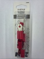 Ring Terminal Insulated Vinyl (PVC) 8Awg #8 Stud (10Pk)