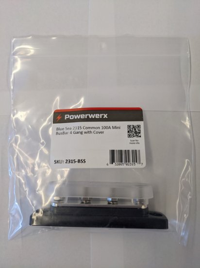 Blue Sea 2315 Common 100A Mini BusBar 4 Gang with Cover