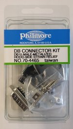 DB15 Male Connector Kit (Solder Type) Metalized Plastic Hood