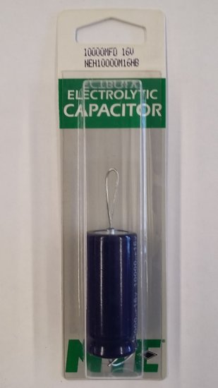 10,000uf 16V Axial Lead Electrolytic Capacitor