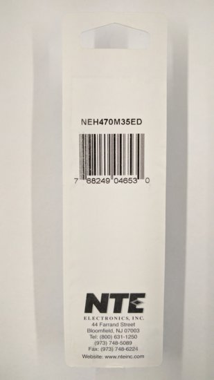 470uf 35V Axial Lead Electrolytic Capacitor