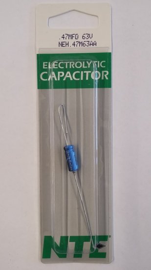 0.47uf 63V Axial Lead Electrolytic Capacitor