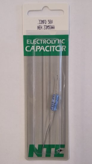 0.33uf 50V Axial Lead Electrolytic Capacitor