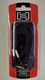 6In Air Travel Headphone Adaptor 3.5mm TRSF to Dual 90° 3.5mm TS