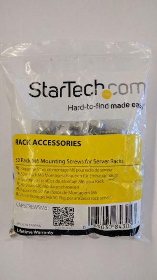 50 Pkg M6 Mounting Screws for Server Rack Cabinet