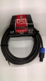 20Ft Pro Speaker Cable REAN Loudspeaker to 1/4in TS 14Awg